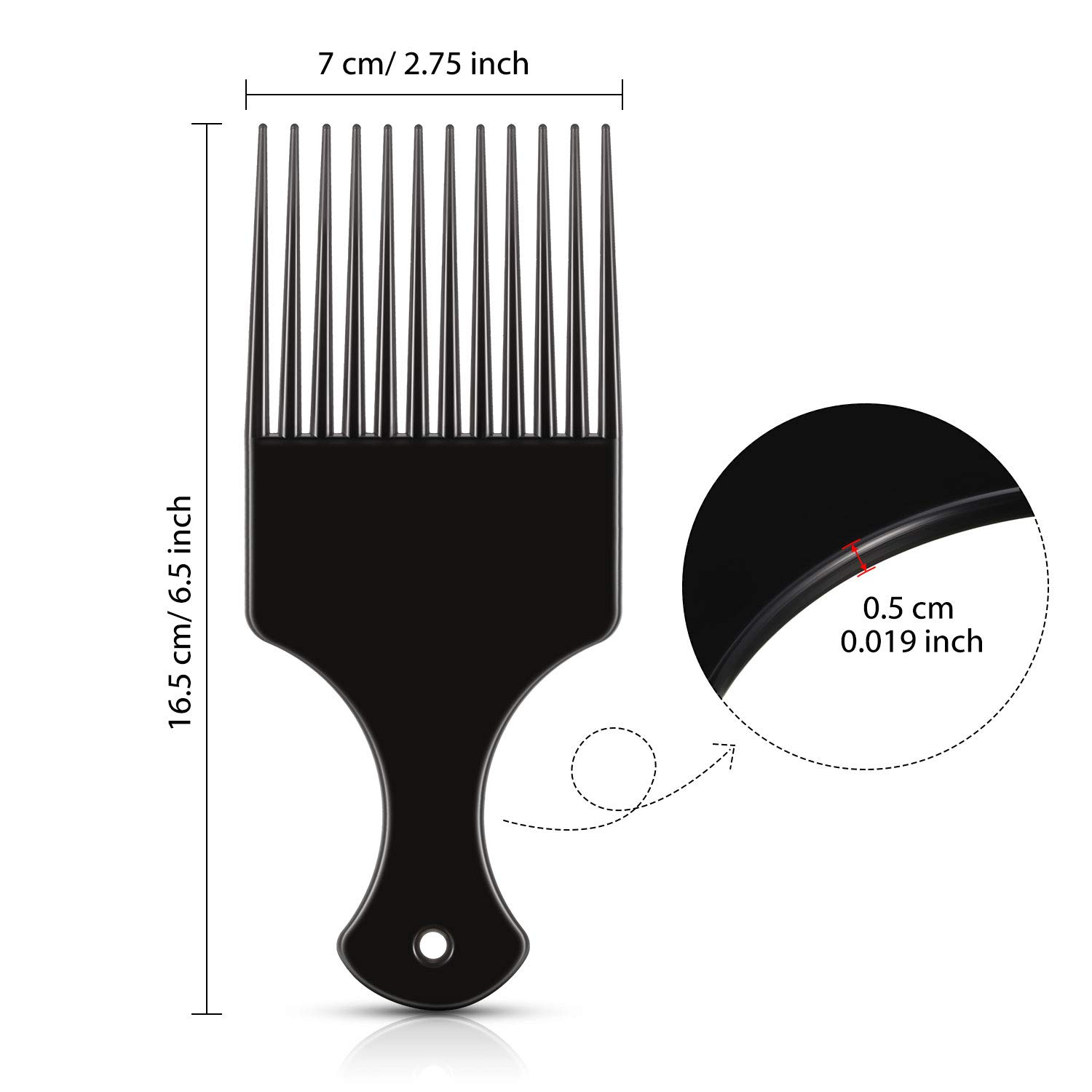 Foto 3 pulgar | Peine Con Forma De Palillo Huoguo  6 Piezas De Plástico  Ancho  Para Cabello Rizado - Venta Internacional.