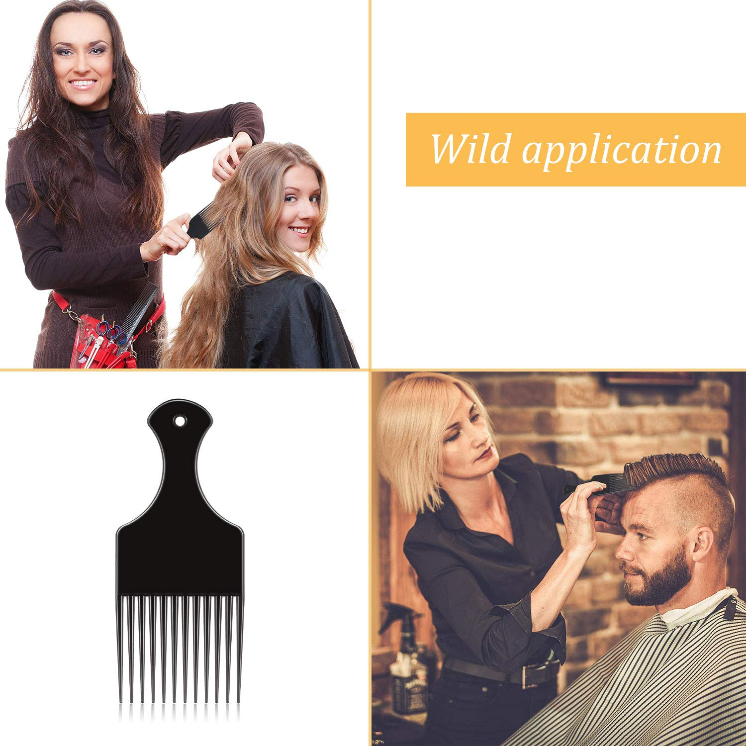 Foto 6 pulgar | Peine Con Forma De Palillo Huoguo  6 Piezas De Plástico  Ancho  Para Cabello Rizado - Venta Internacional.