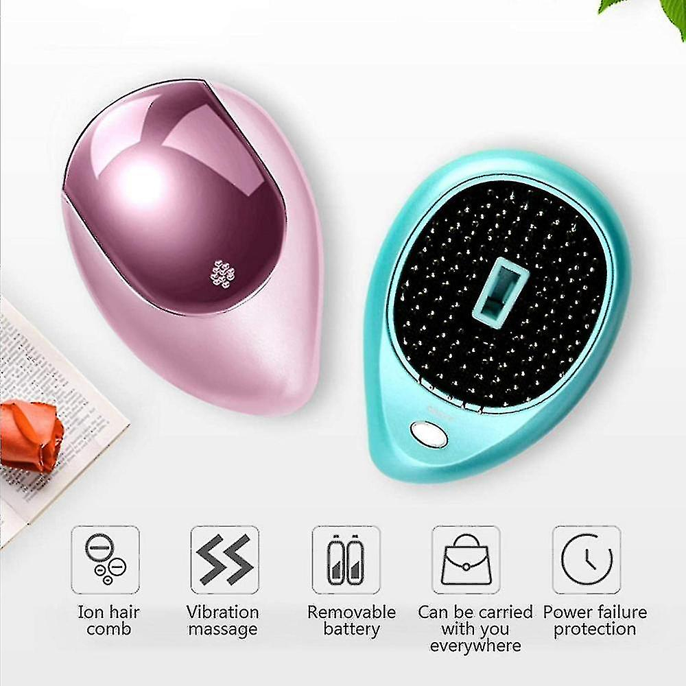 Foto 3 | Juego De Herramientas Para Peinar El Cabello  Peine De Masaje Iónico Eléctrico  Rosa - Venta Internacional.