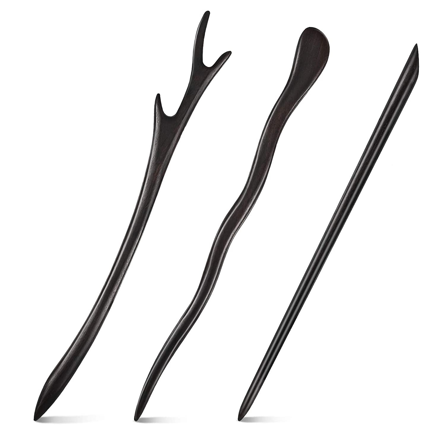 Foto 2 pulgar | Barras De Pelo Huoguo Wood Japanese Ebony 3 Estilos Para Mujer - Venta Internacional.