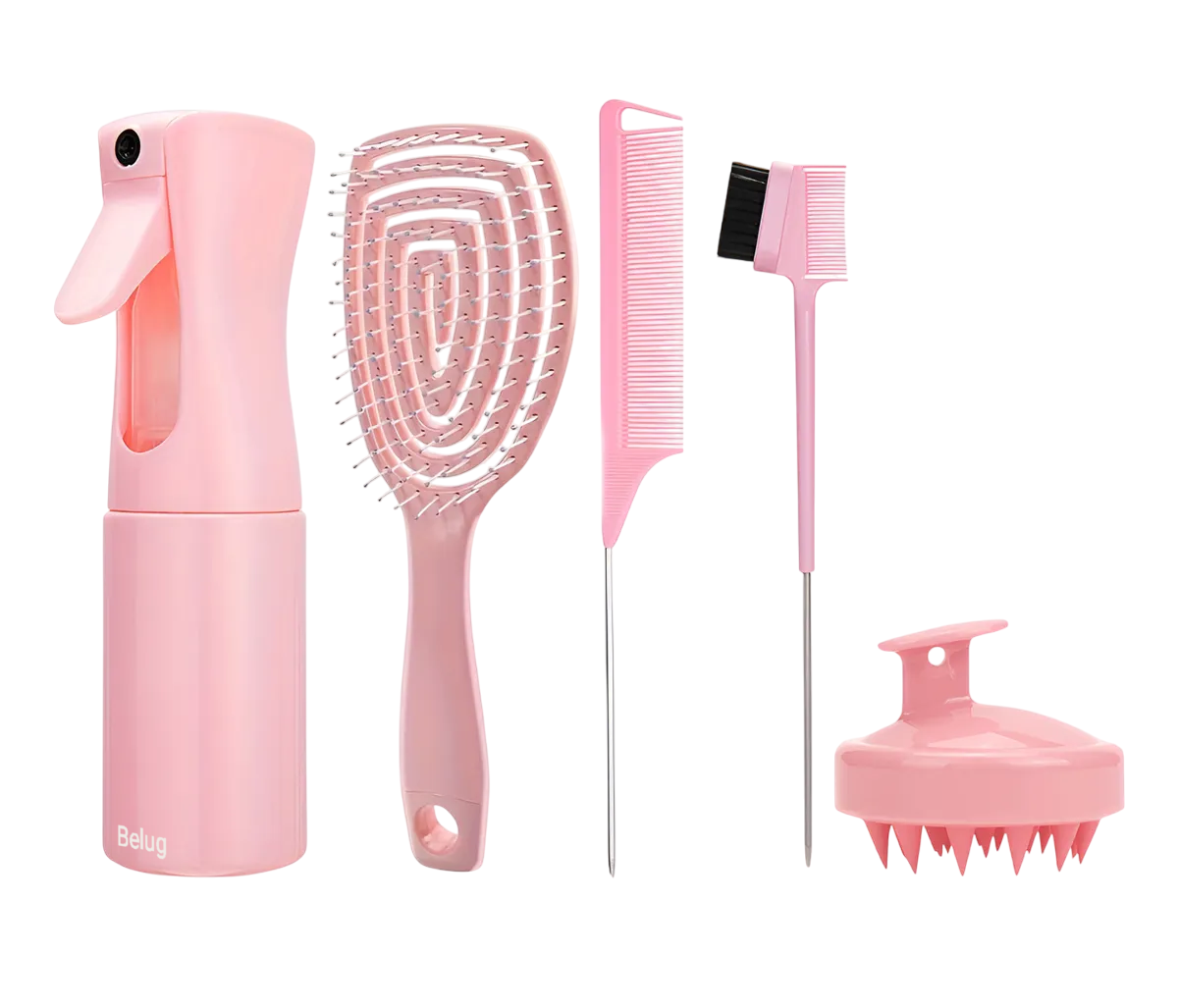 Herramientas De Peine Para Cabello Rizado Rosa