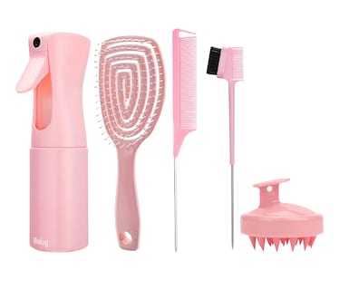 Foto 1 | Herramientas De Peine Para Cabello Rizado Rosa