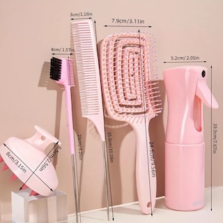 Foto 4 | Herramientas De Peine Para Cabello Rizado Rosa