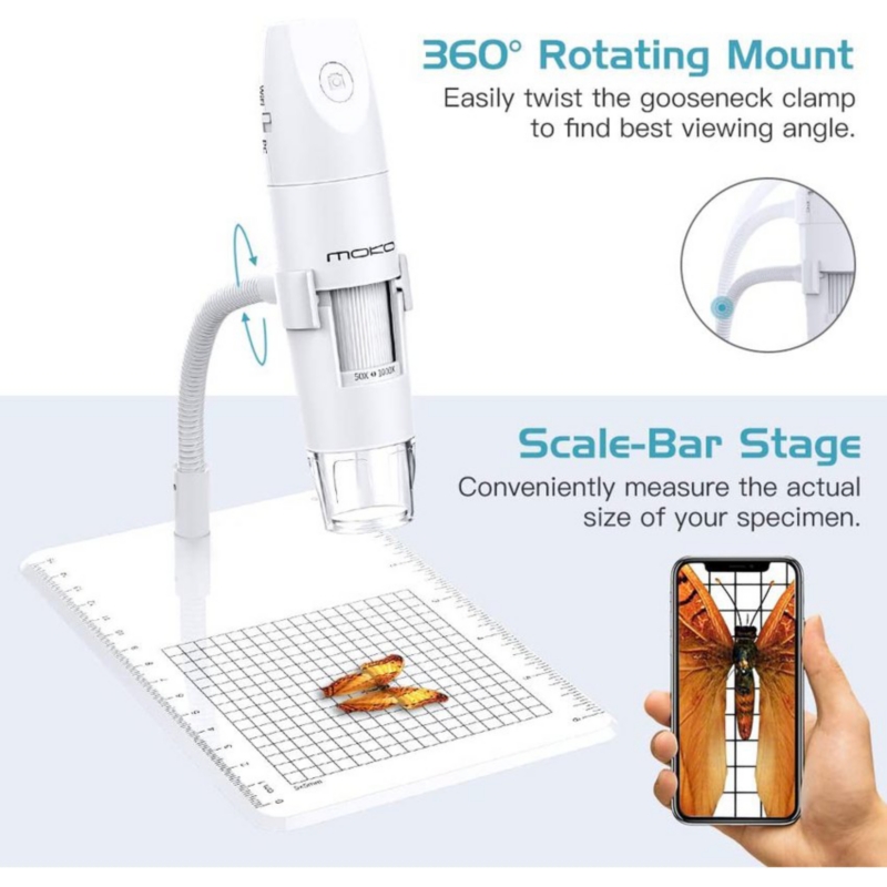 Foto 3 pulgar | Microscopio Portátil Digital Usb Con Cámara Wi-fi - Venta Internacional.