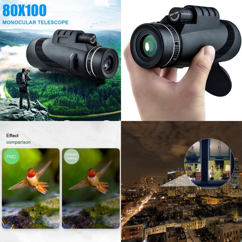 Foto 5 pulgar | Monocular Impermeable De 80 X 100 Cm Con Trípode Para Smartphone - Venta Internacional.