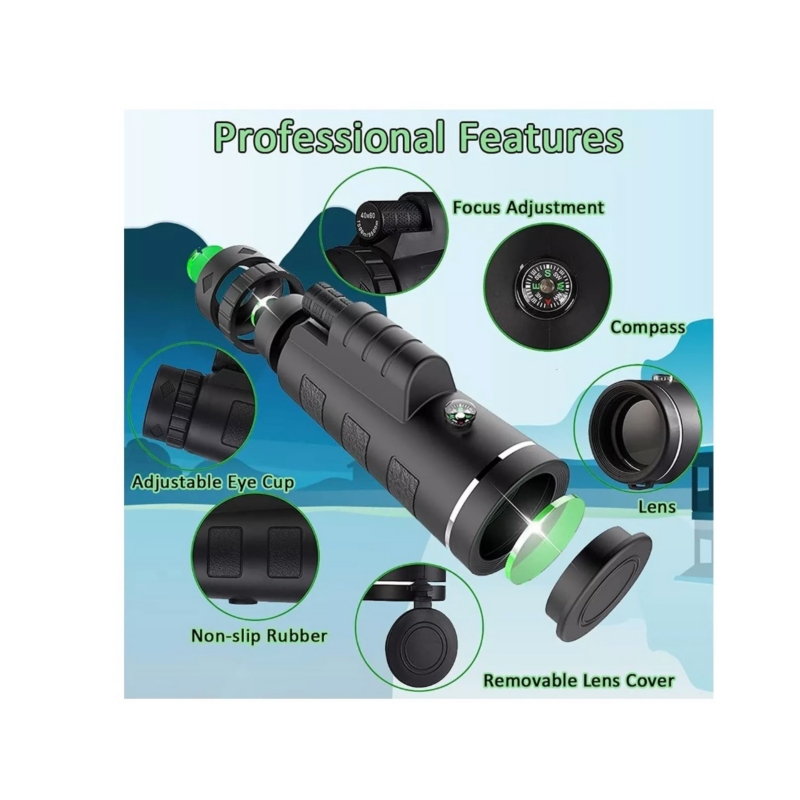 Foto 6 pulgar | Zoom Monocular 40x60, Largo Alcance, Impermeable, Bak-4, 380 G - Venta Internacional.