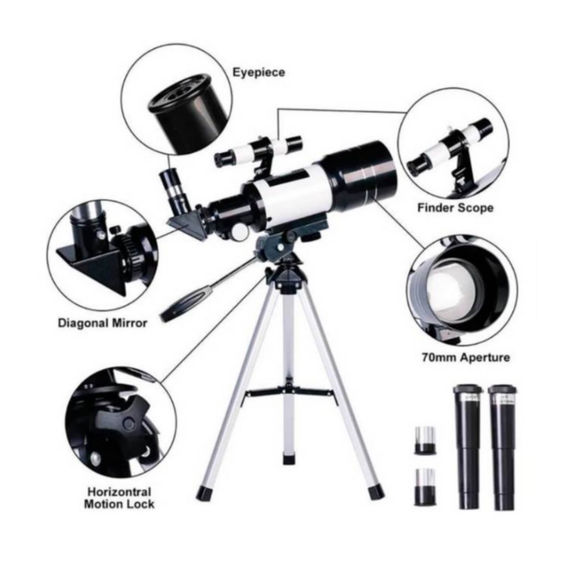 Foto 4 pulgar | Telescopio Astronómico Monocular 300x70 Mm Con Trípode - Venta Internacional.