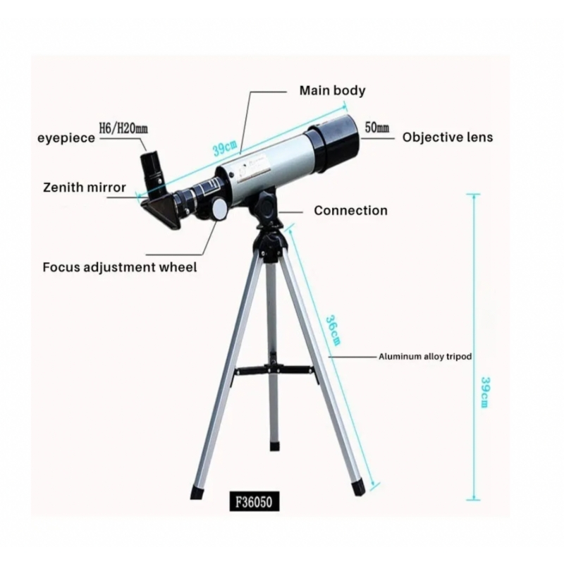 Foto 3 | Telescopio Astronómico Monocular Con Zoom 60x F36050 Para Niños - Venta Internacional.