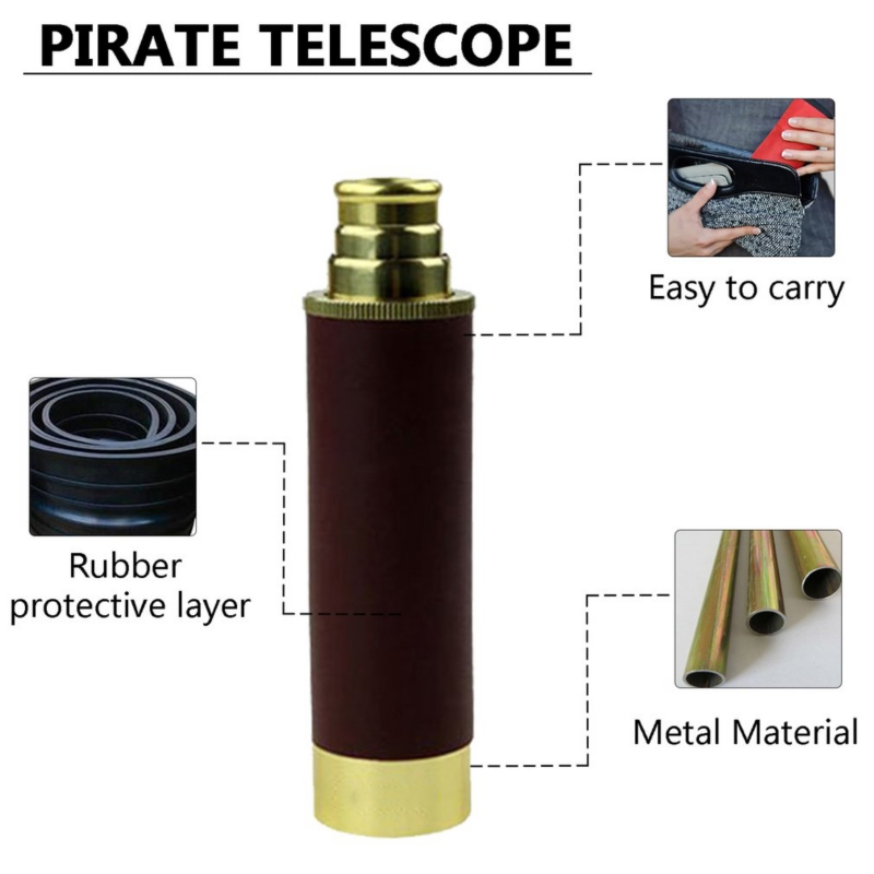 Foto 2 | Telescopio Óptico Monocular De Latón Náutico De 25x30 Mm - Venta Internacional.