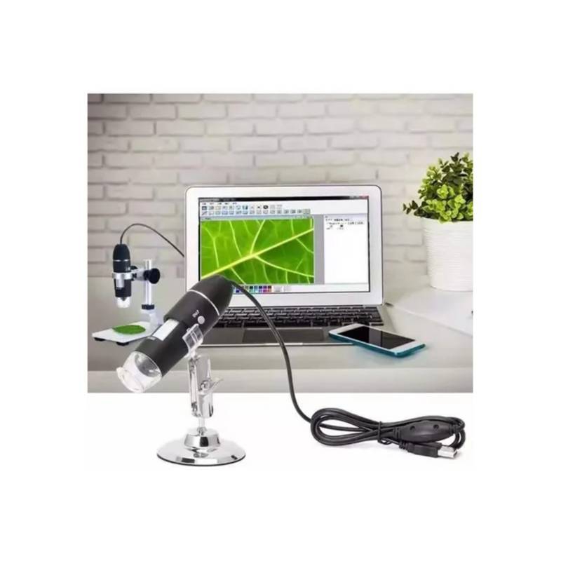 Cámara Microscópica Digital Usb 1600x Con 8 Led Para Pc Educati - Venta Internacional.