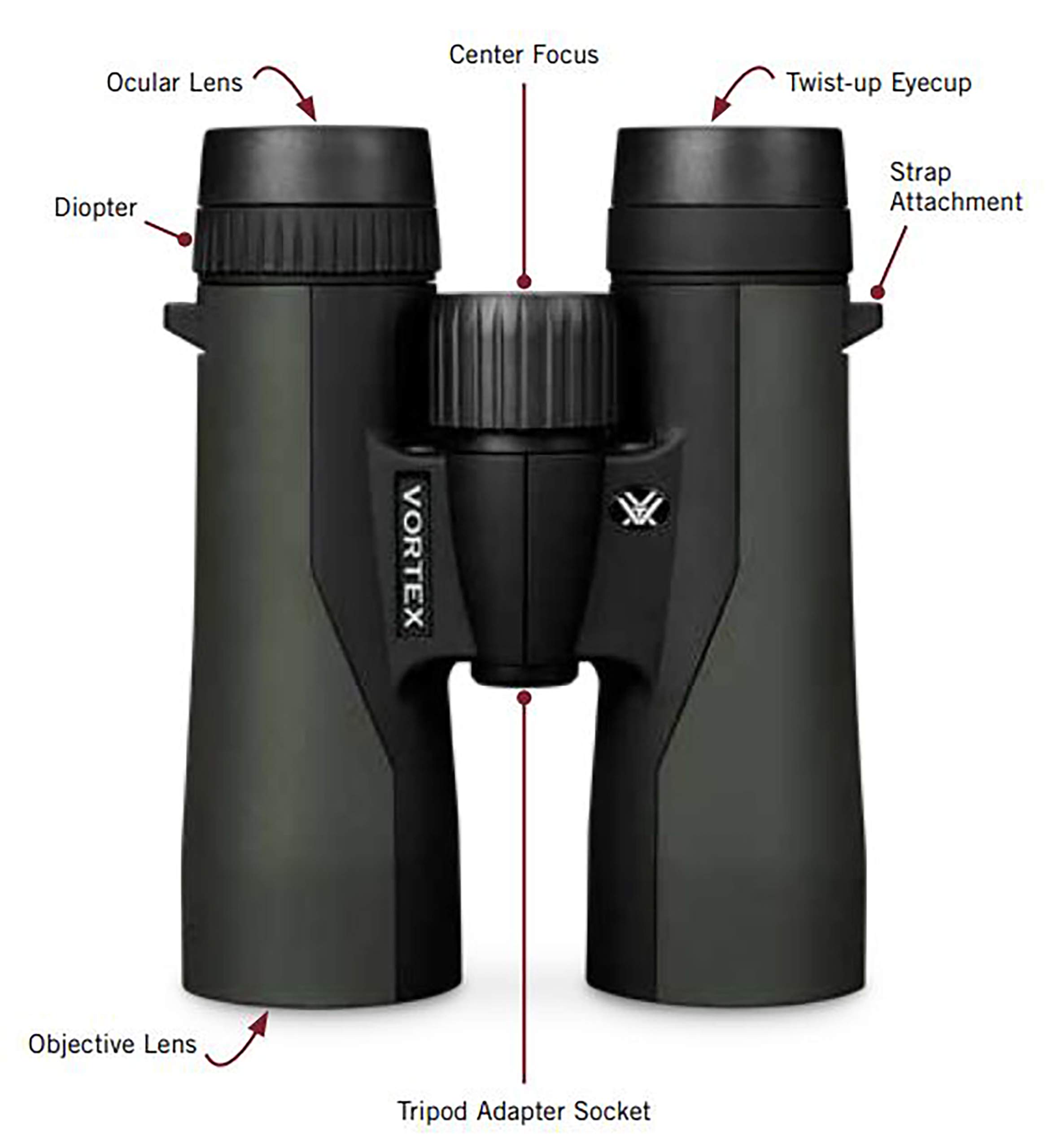 Foto 7 pulgar | Binoculares Vortex Optics Crossfire Hd 10x50 Con Garantía De Por Vida - Venta Internacional