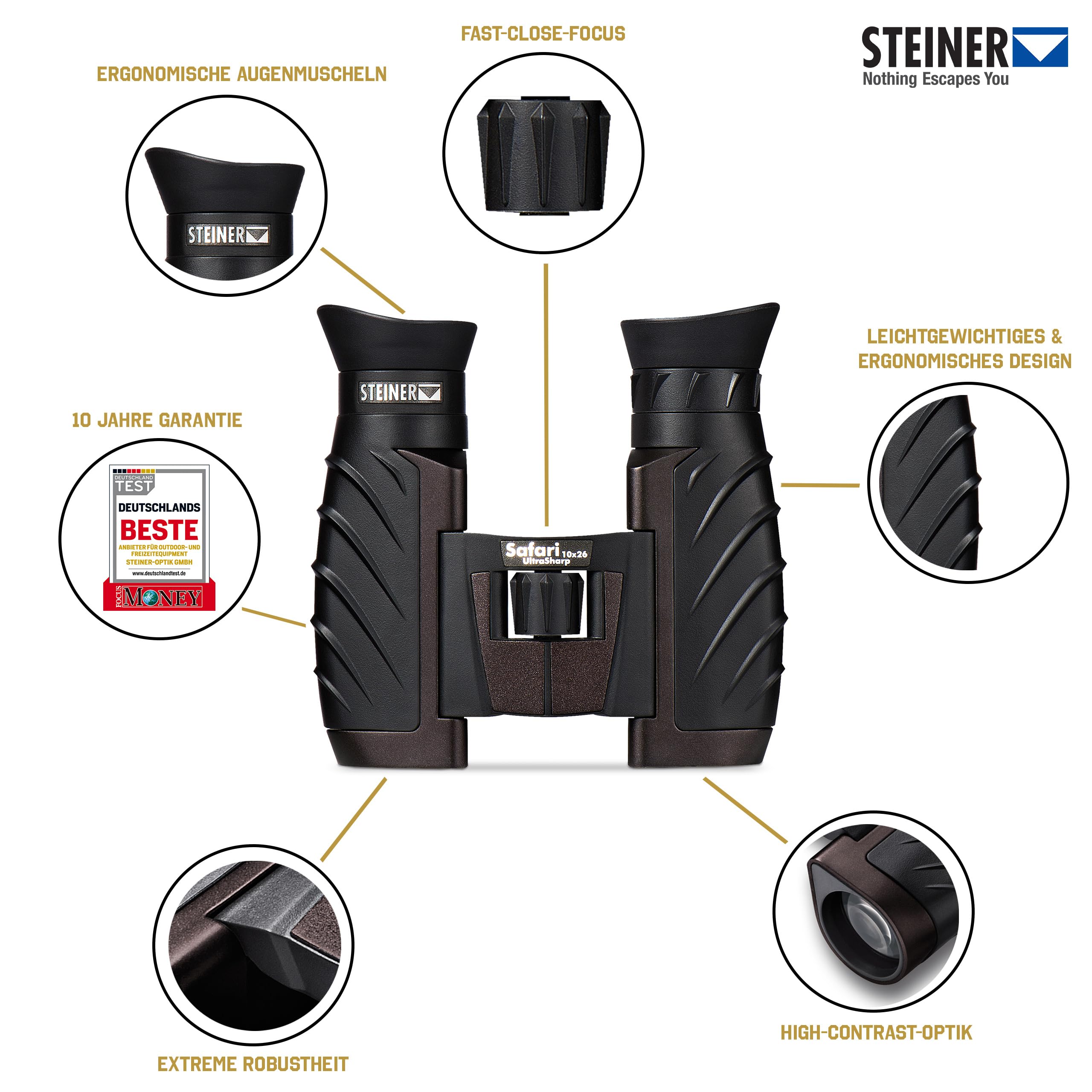 Foto 4 pulgar | Binoculares Steiner Safari Ultrasharp Negros-Venta Internacional