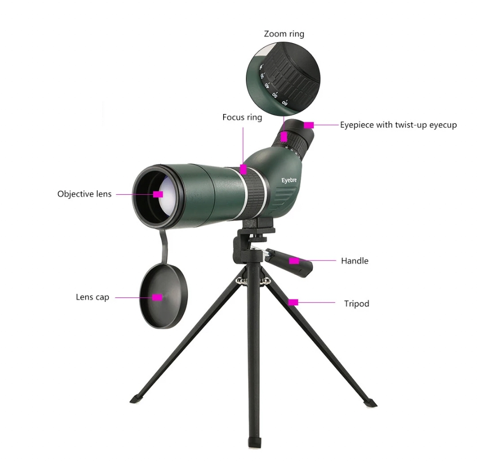 Foto 5 pulgar | Telescopio Terrestre Spotting Scope Eyebre 20-60x60 - Venta Internacional