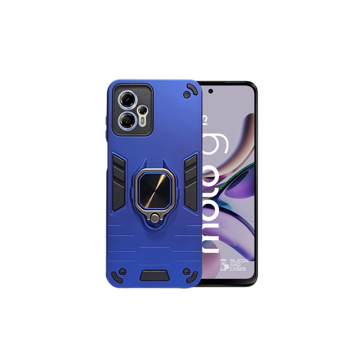 Funda Antichoque Motorola G13 con Protección de Cámara Azul - Venta Internacional