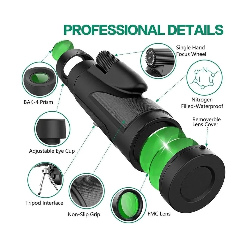 Foto 3 pulgar | Binocular Profesional Negro-Venta Internacional