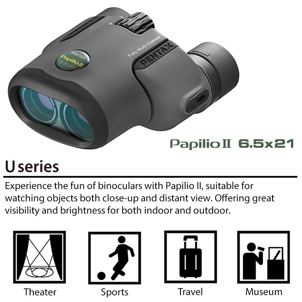 Foto 3 | Binoculares Pentax Papilio Ii 6.5x21 Grises - Venta Internacional