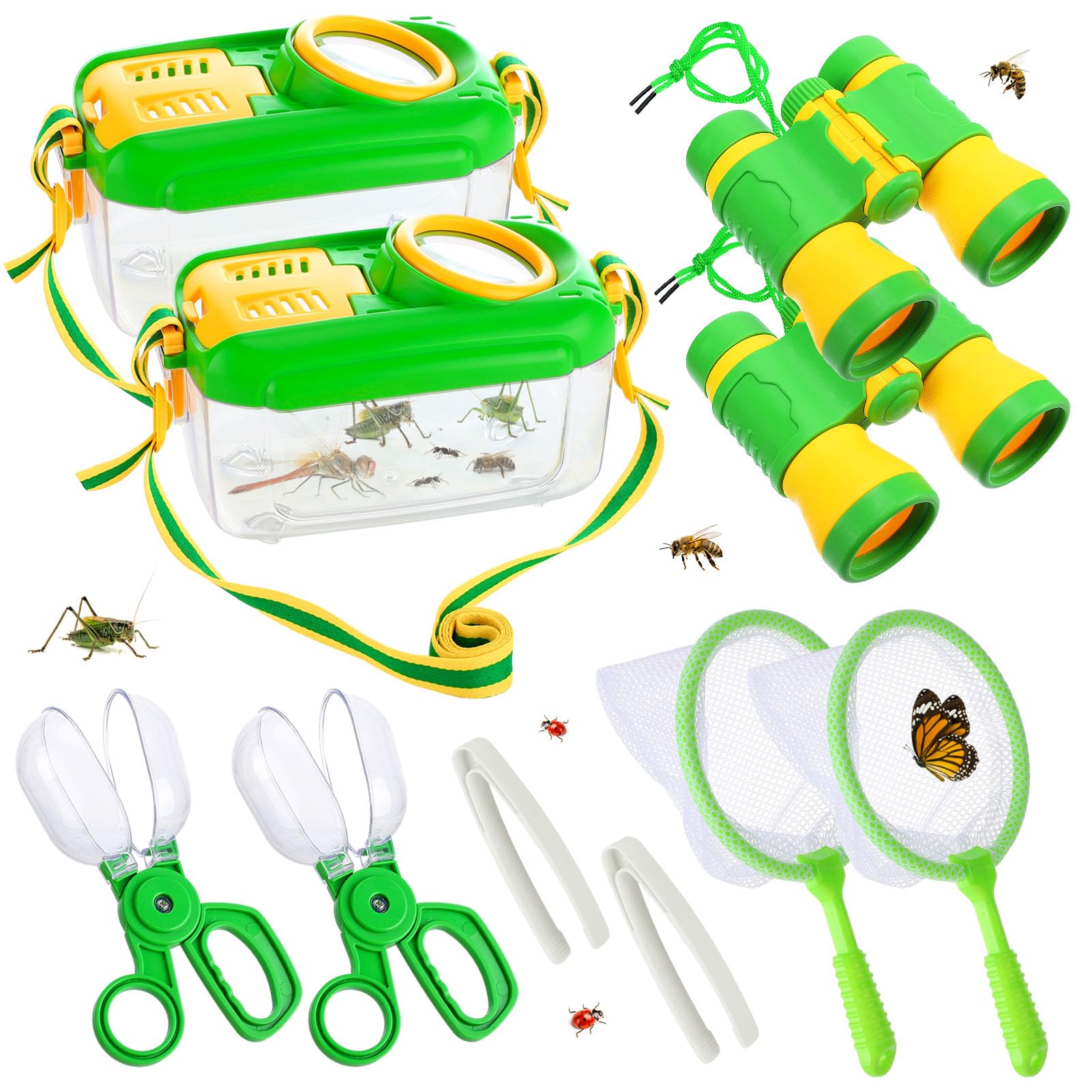 Foto 2 pulgar | Kit De Captura De Insectos Biubee, 2 Juegos Con Binoculares, Red Para Mariposas - Venta Internacional.