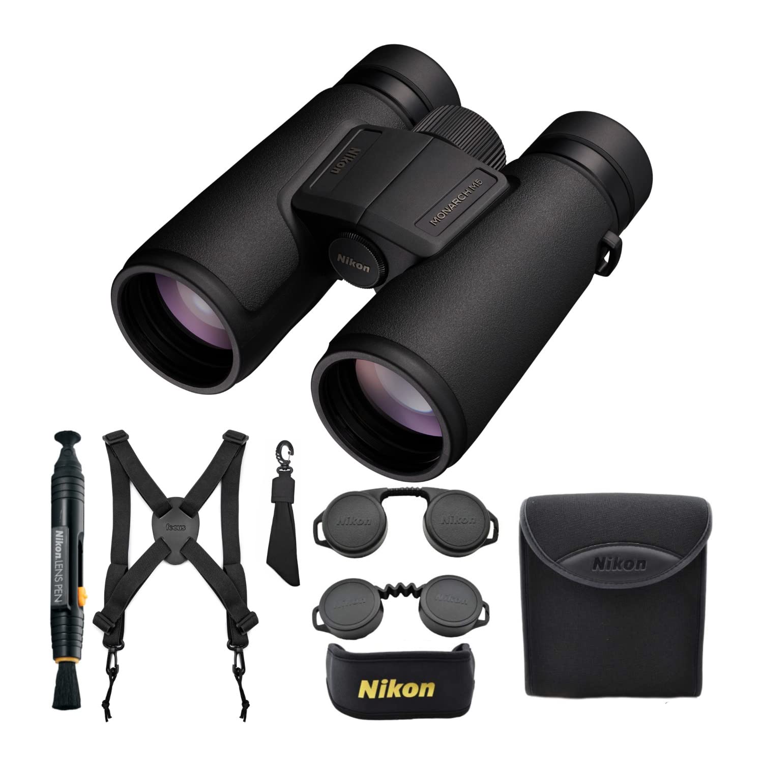 Paquete De Binoculares Nikon Monarch M5 De 12 X 42 Con Bolígrafo Y Arnés - Venta Internacional.