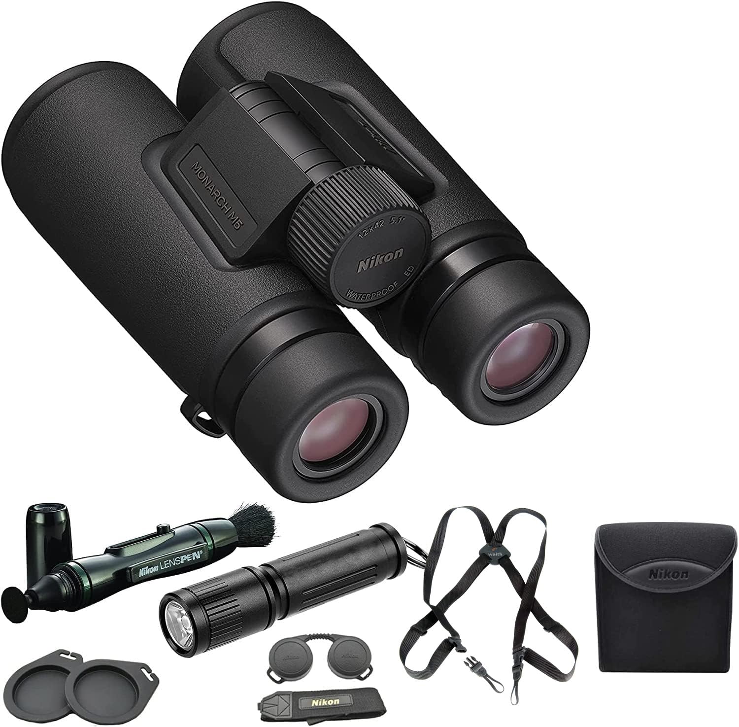 Foto 1 | Binoculares Nikon Monarch M5 12x42 Impermeables Con Accesorios - Venta Internacional.