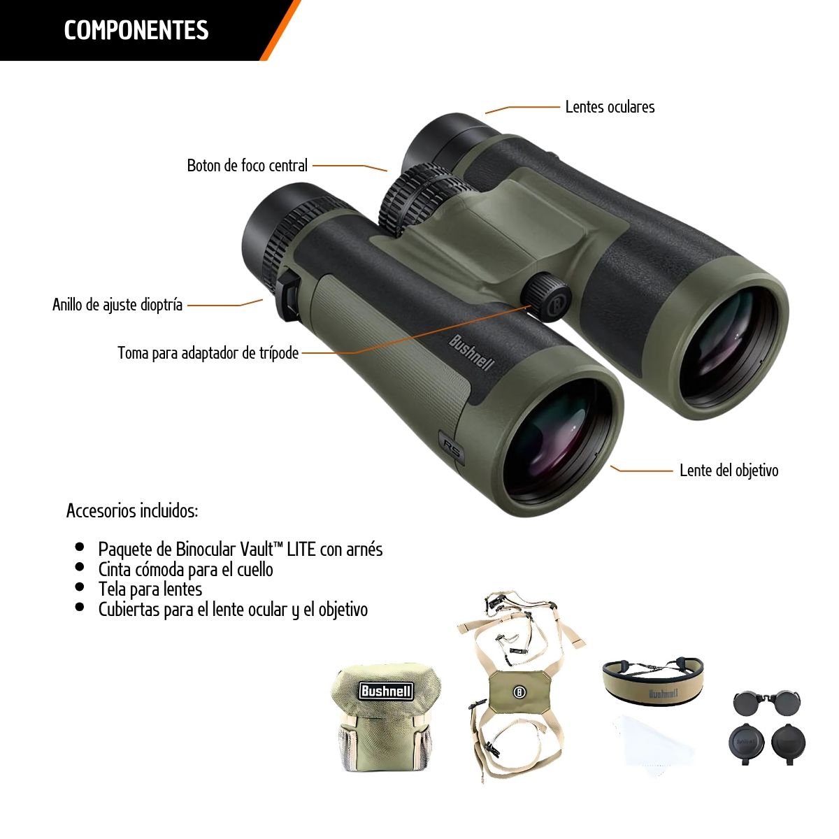 Foto 7 pulgar | Binoculares Bushnell R5 8x42 Roof Claridad Y Rendimiento Color Verde