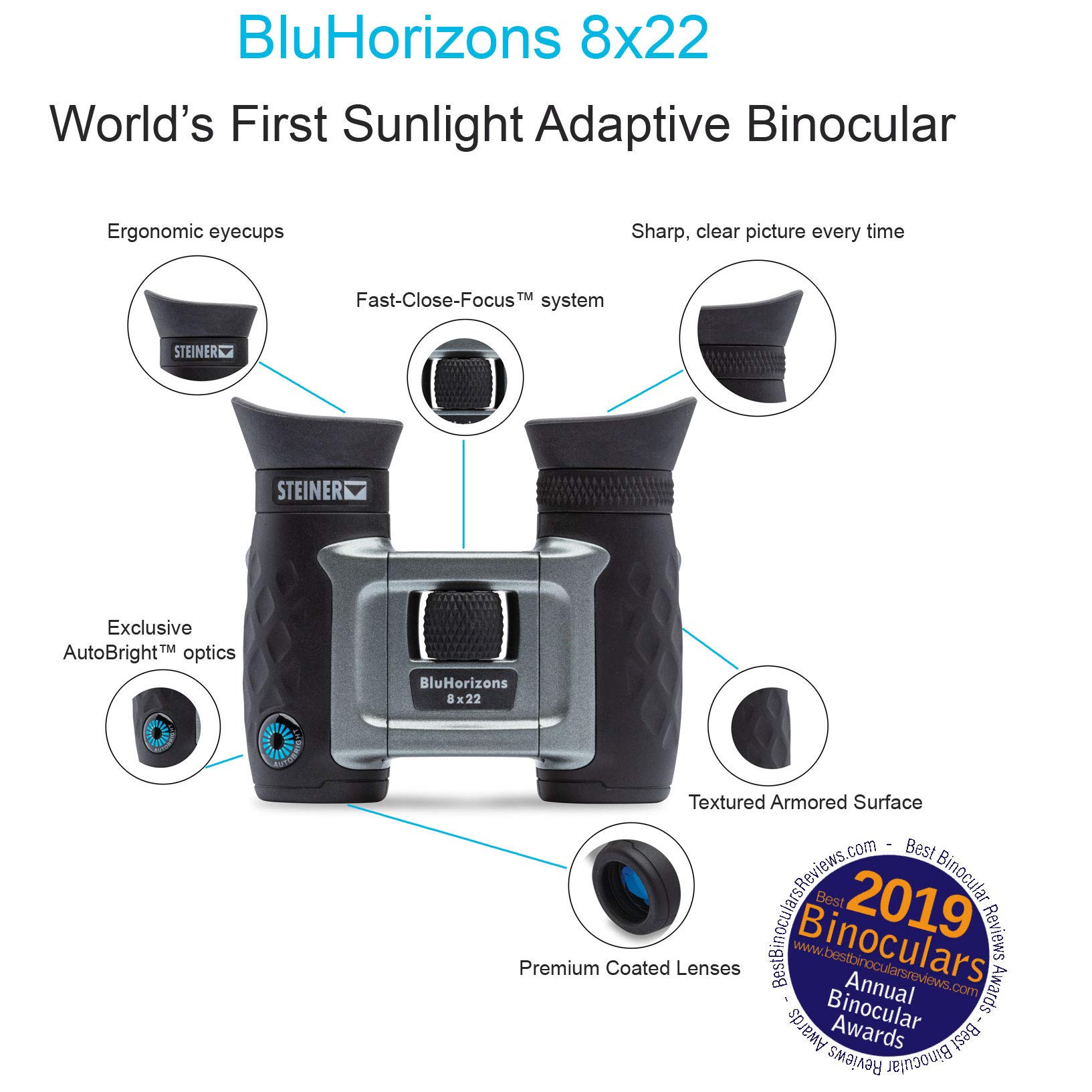 Foto 4 pulgar | Binoculares Steiner Bluhorizons 8x22 Con Tecnología De Lente Única - Venta Internacional.