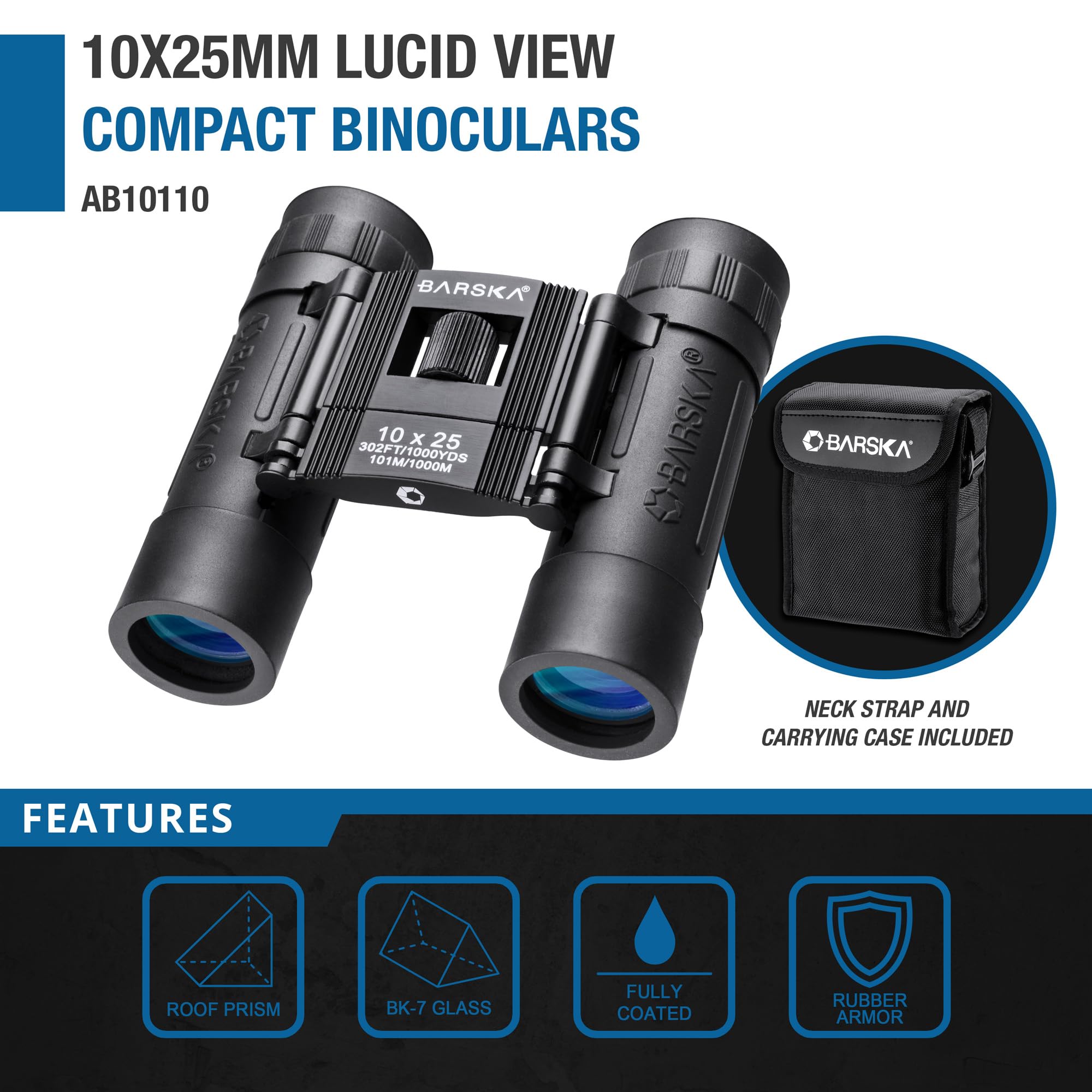 Foto 4 pulgar | Binoculares Barska Lucid View 10x25 Compact Con Lente Azul - Venta Internacional.