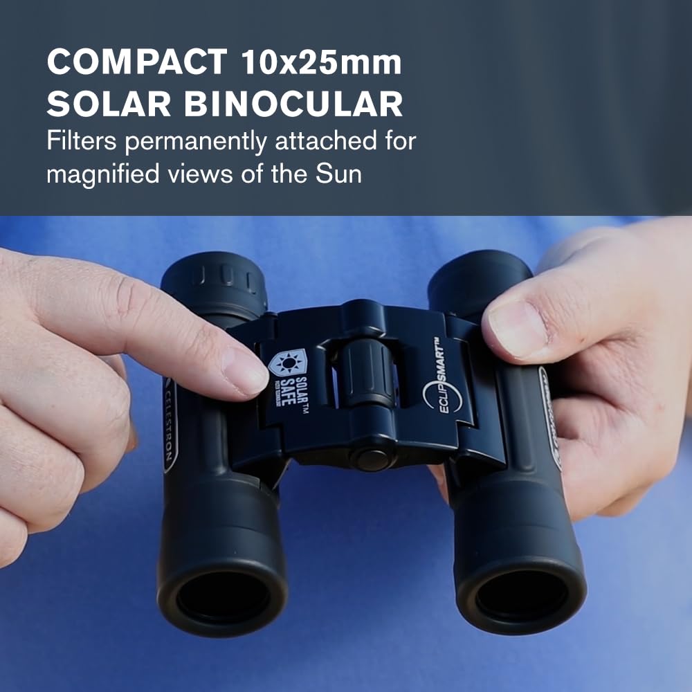 Foto 3 pulgar | Binoculares Celestron Eclipsmart 10x25 Con Filtro Solar Seguro - Venta Internacional.