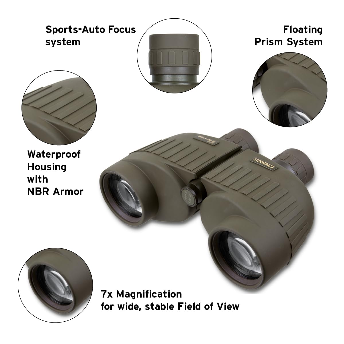 Foto 6 pulgar | Prismáticos Steiner Military-marine 7x50 Impermeables Verdes - Venta Internacional.