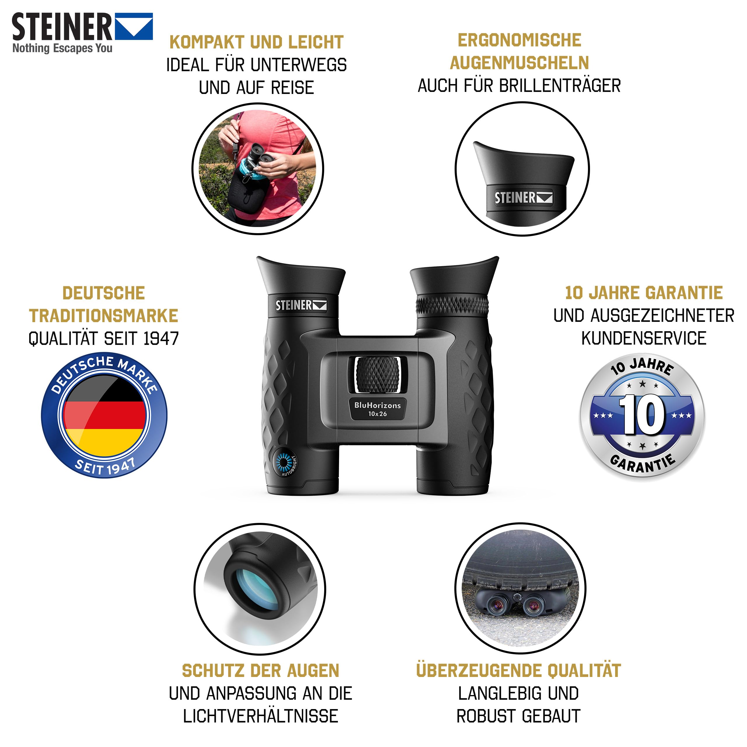 Foto 3 pulgar | Binoculares Steiner Bluhorizons 10x26 - Venta Internacional