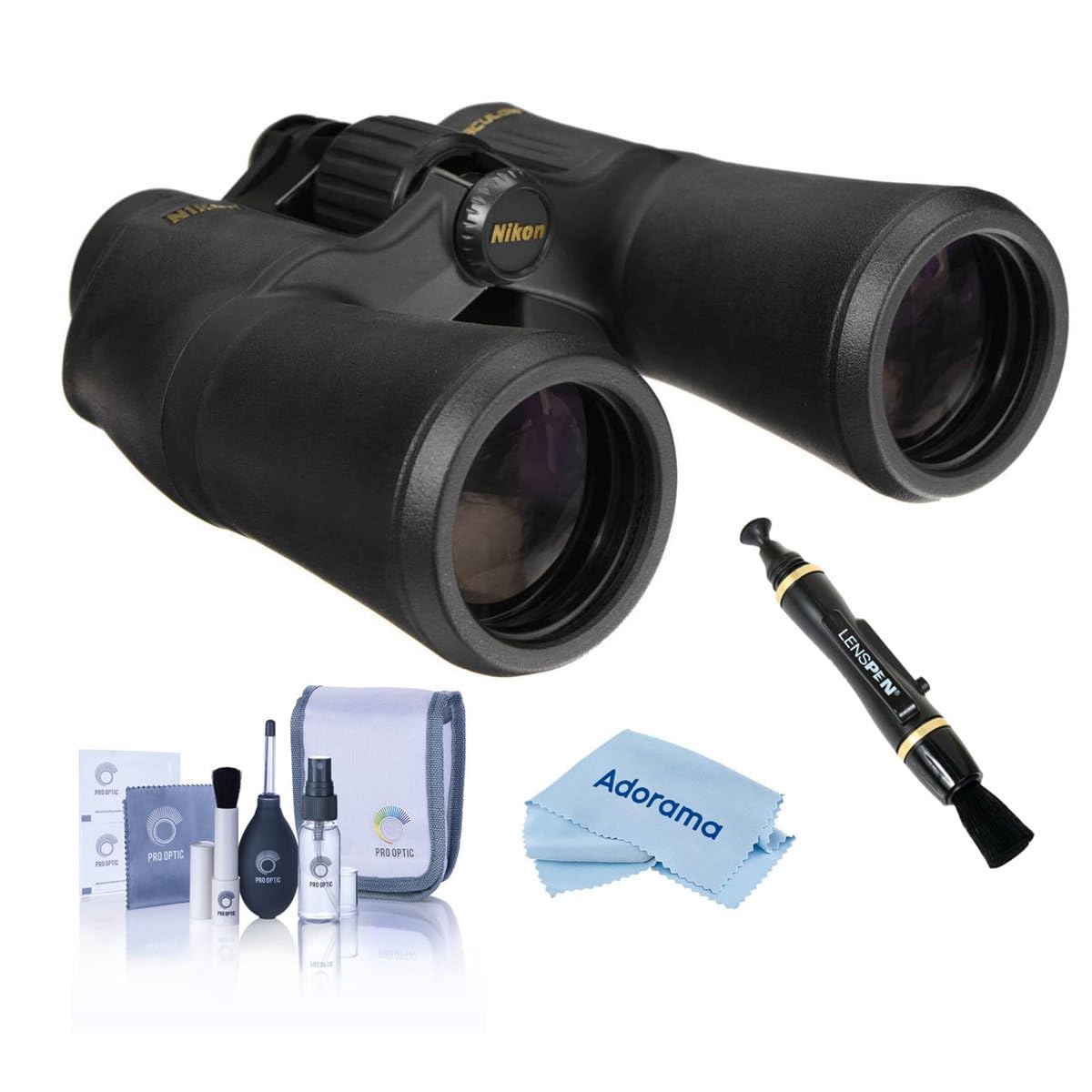 Binoculares Nikon Aculon A211 10x50 Con Kit De Accesorios - Negro - Venta Internacional.