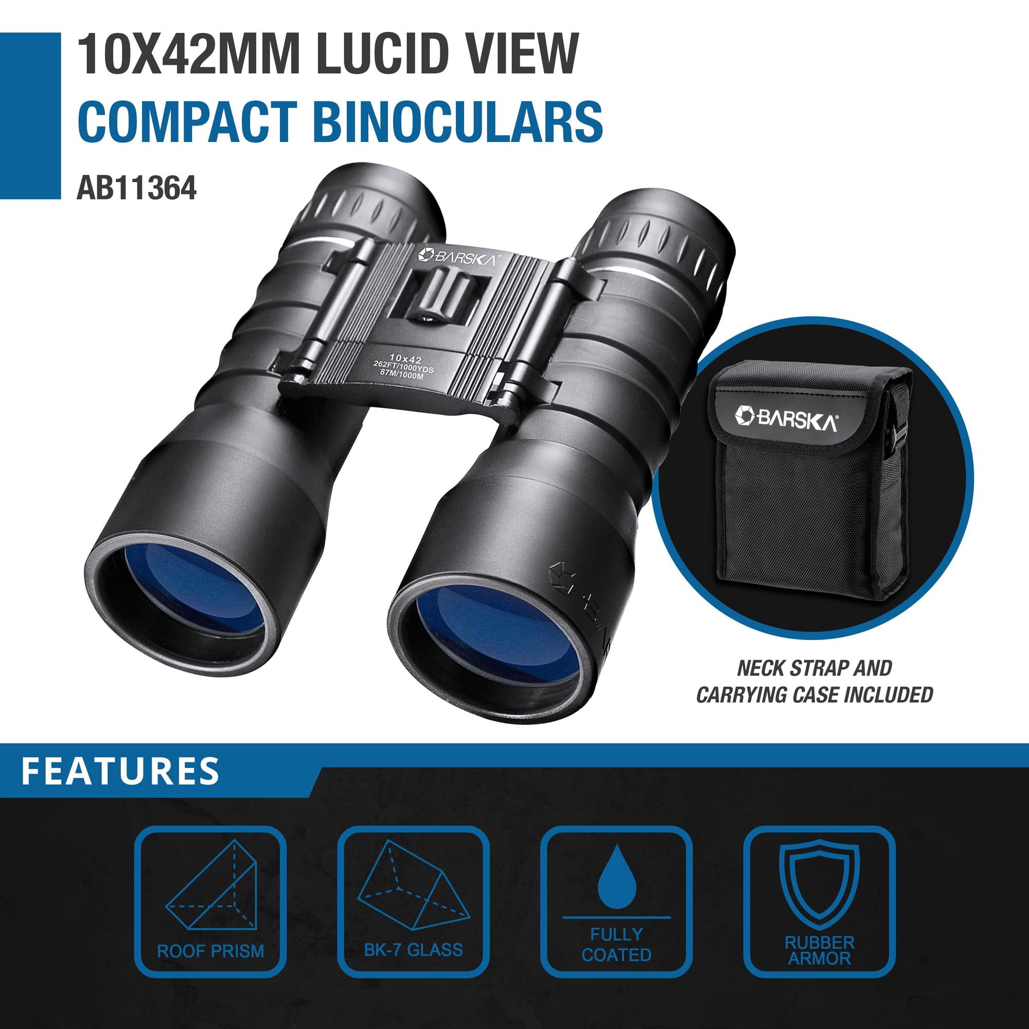 Foto 2 | Prismáticos Barska Lucid View 10x42 Compact Black - Venta Internacional.