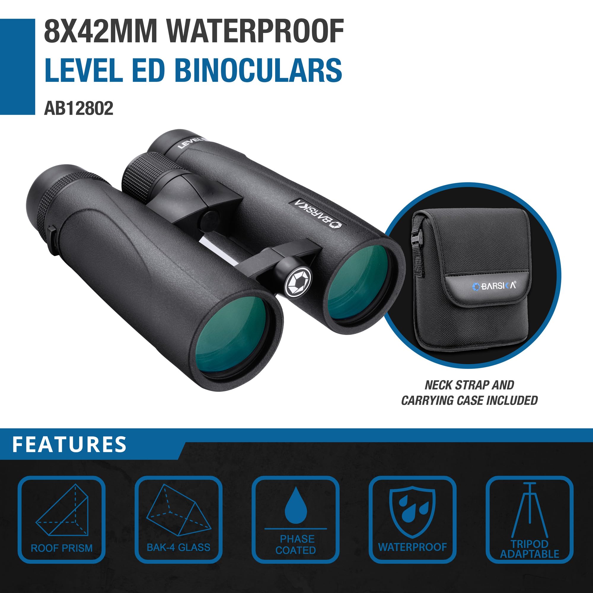 Foto 4 pulgar | Binoculares Barska Level Ed Ab12802 8x42 Impermeables Negros - Venta Internacional.