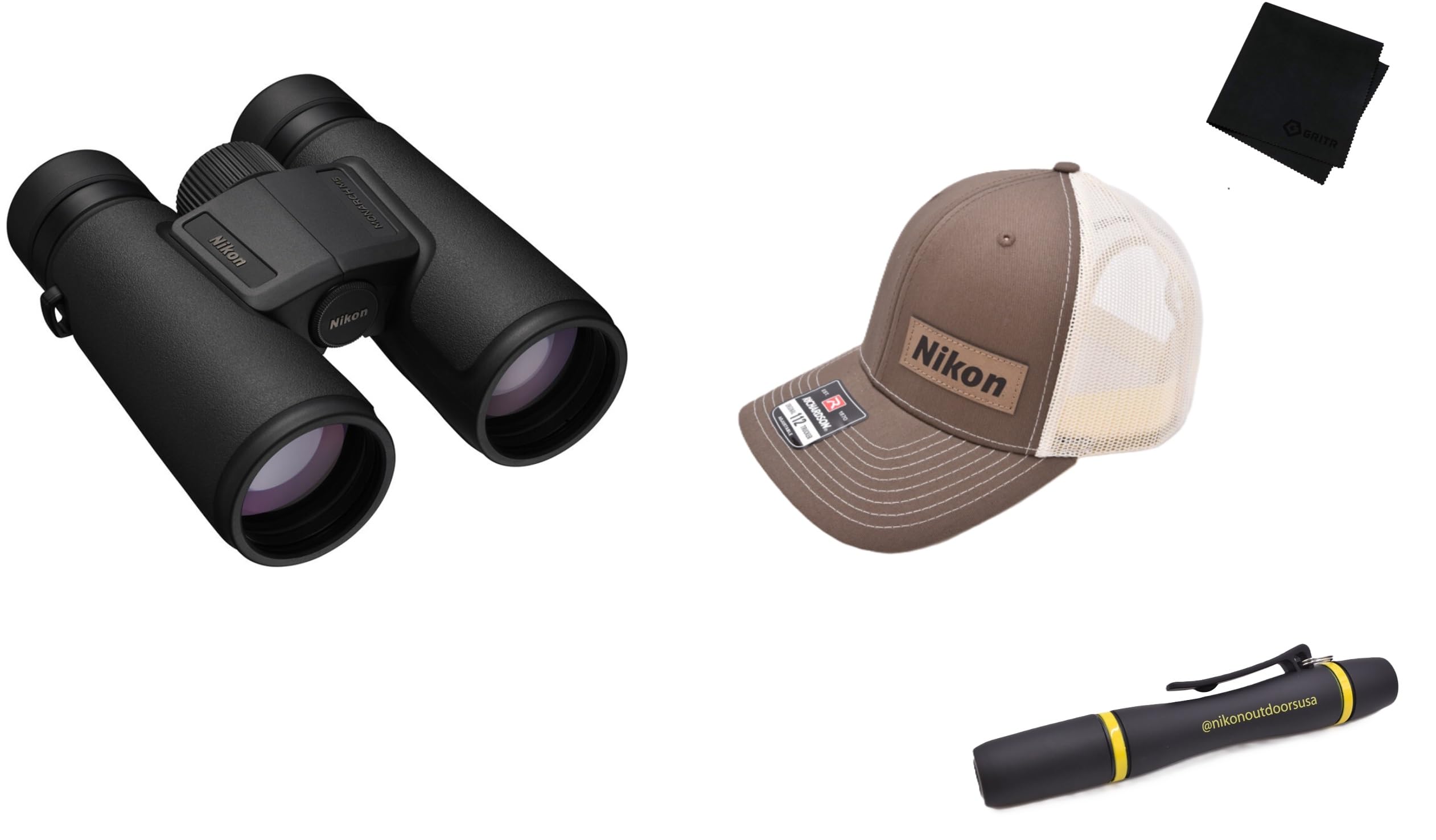 Binoculares Nikon Monarch M5 12x42 Con Sombrero Marrón Y Bolígrafo - Venta Internacional.