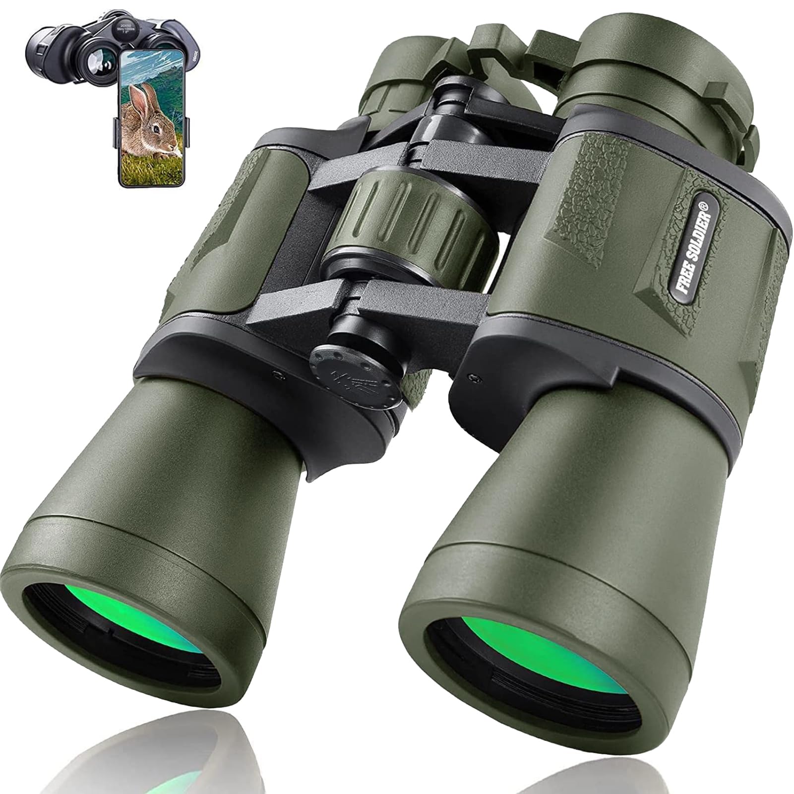 Foto 2 pulgar | Binoculares Free Soldier 20x50 con Visión Nocturna - Venta Internacional