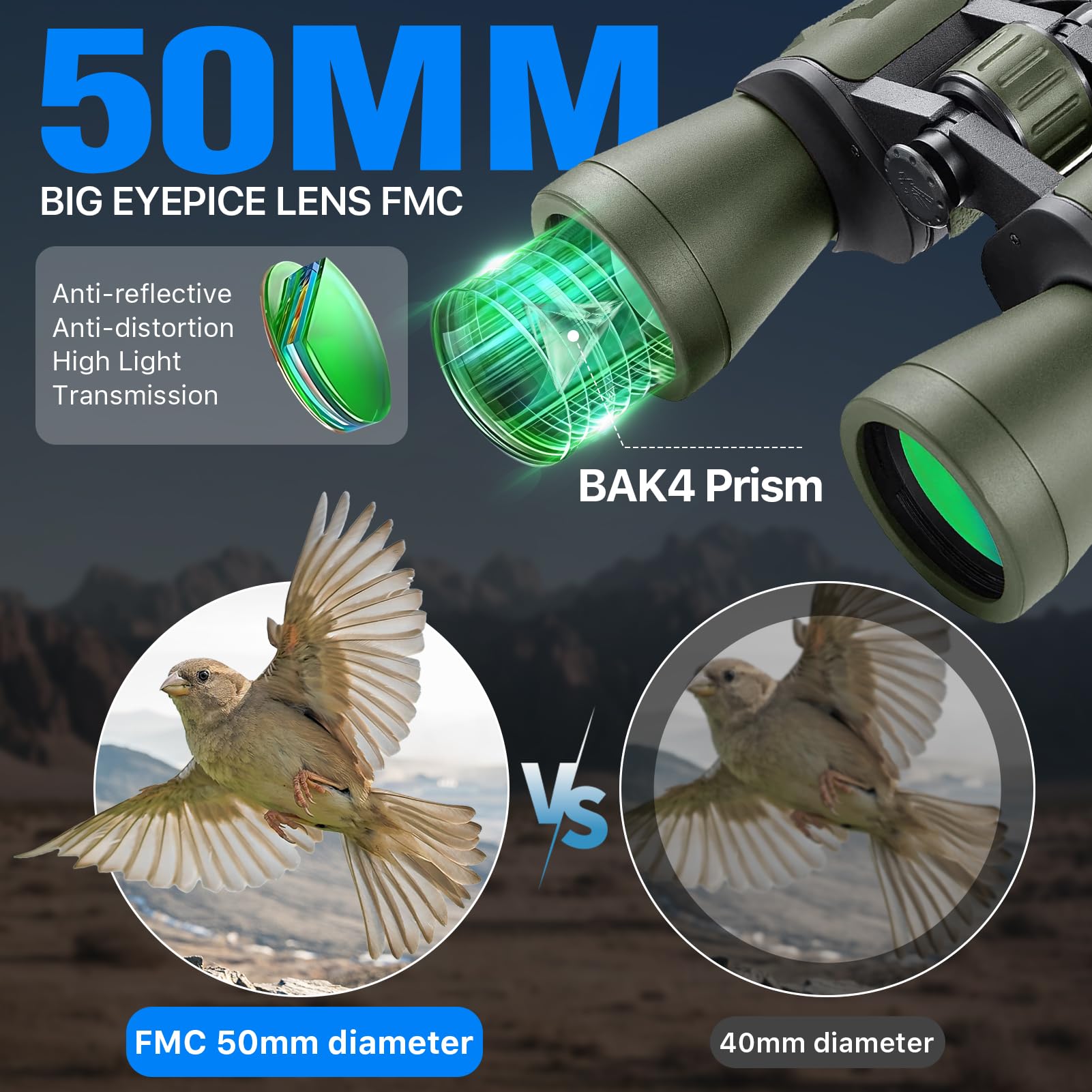 Foto 2 | Binoculares Free Soldier 20x50 con Visión Nocturna - Venta Internacional