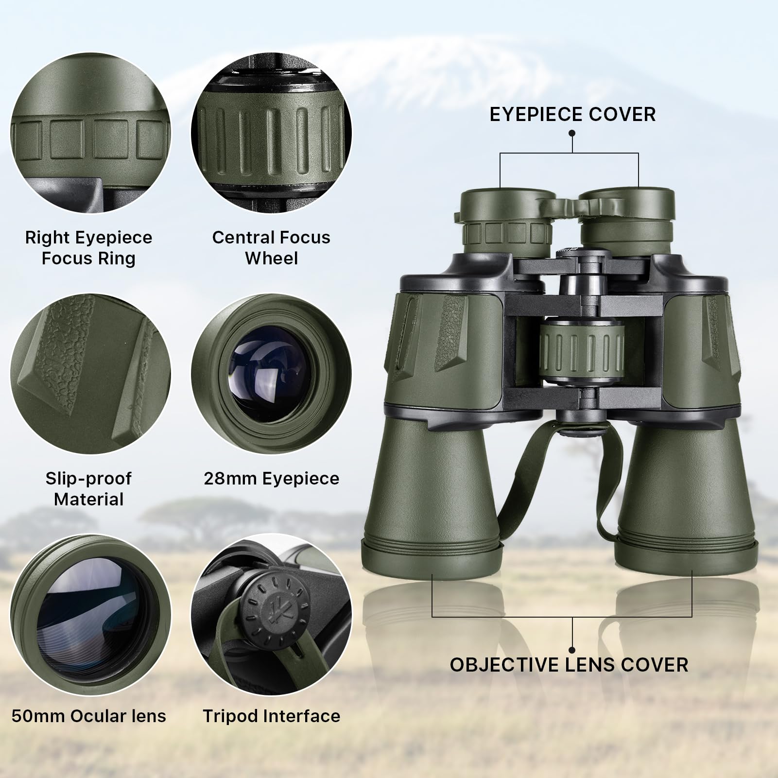Foto 5 pulgar | Binoculares Free Soldier 20x50 con Visión Nocturna - Venta Internacional