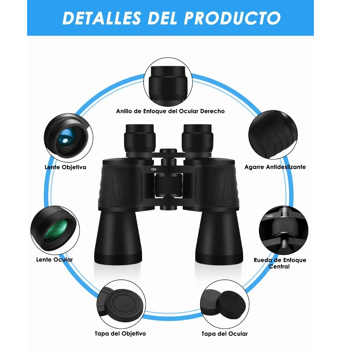 Foto 2 | Binoculares Profesional Prisma Fmc Lente Eo Safe Imports Esi-3422-1 Negro