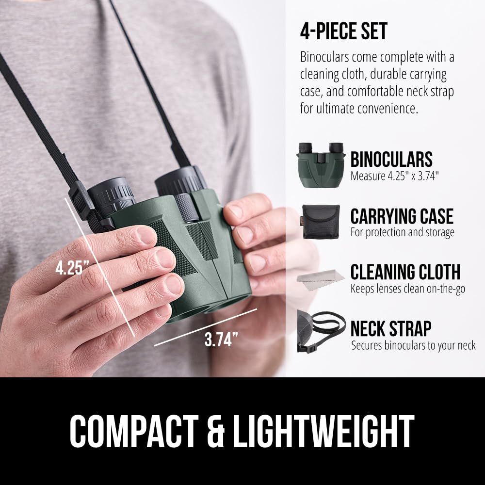 Foto 7 pulgar | Binoculares Gorilla Grip 10x25 Compact Para Adultos Con Correa - Venta Internacional.