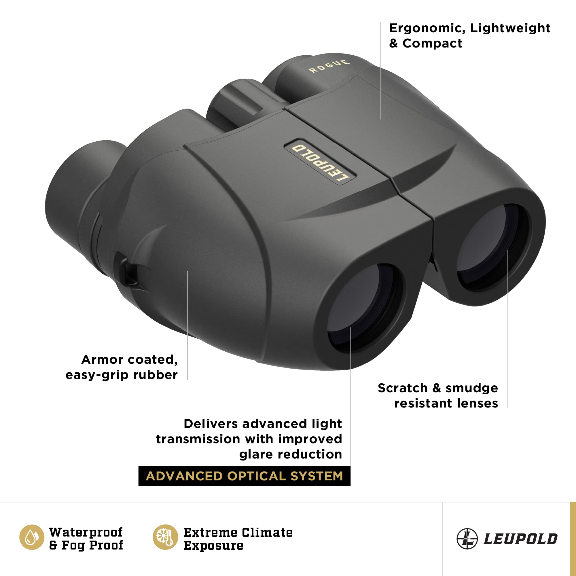 Foto 3 pulgar | Prismáticos Leupold Bx-1 Rogue De 10 X 25 Mm, Impermeables Y A Prueba De Niebla - Venta Internacional.