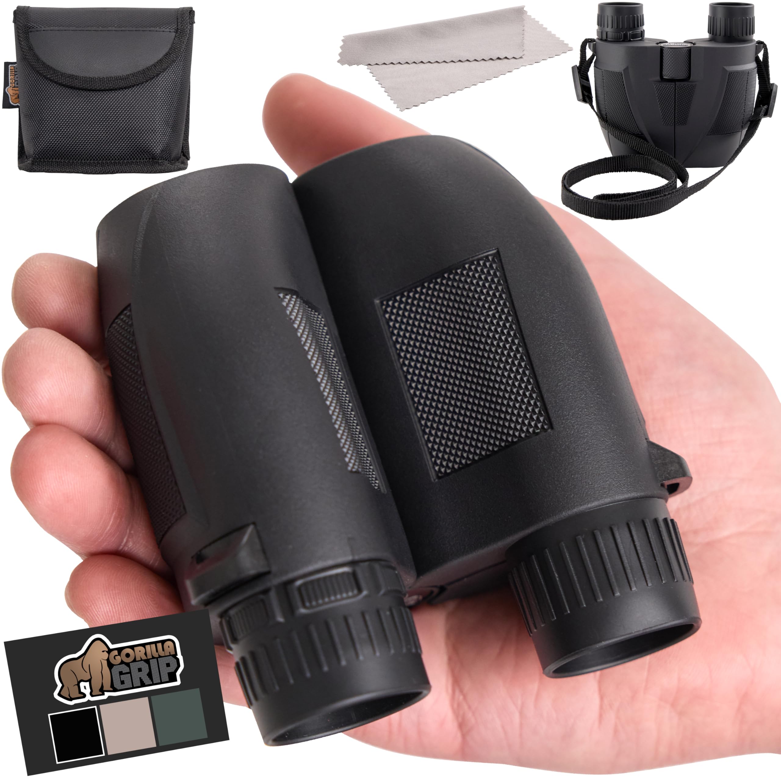 Foto 1 | Binoculares Gorilla Grip 10x25 Compact Para Adultos Con Correa - Venta Internacional.