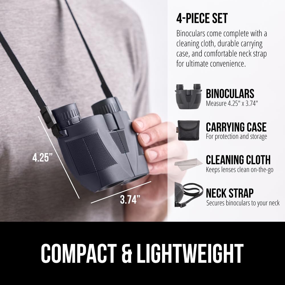 Foto 7 pulgar | Binoculares Gorilla Grip 10x25 Compact Para Adultos Con Correa - Venta Internacional.