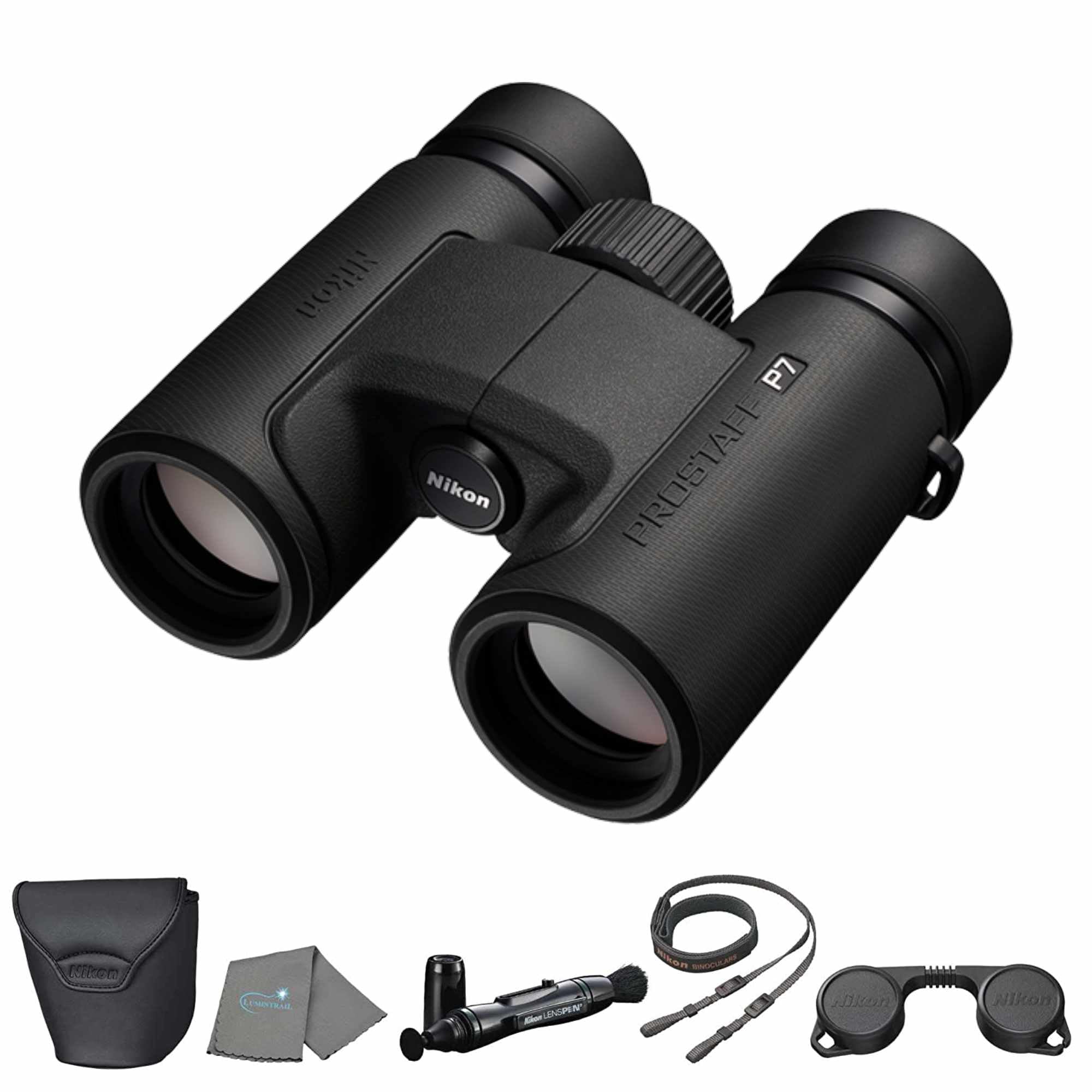 Foto 1 | Binoculares Nikon Prostaff P7 10x30 Negros Con Lente, Bolígrafo Y Tela - Venta Internacional.