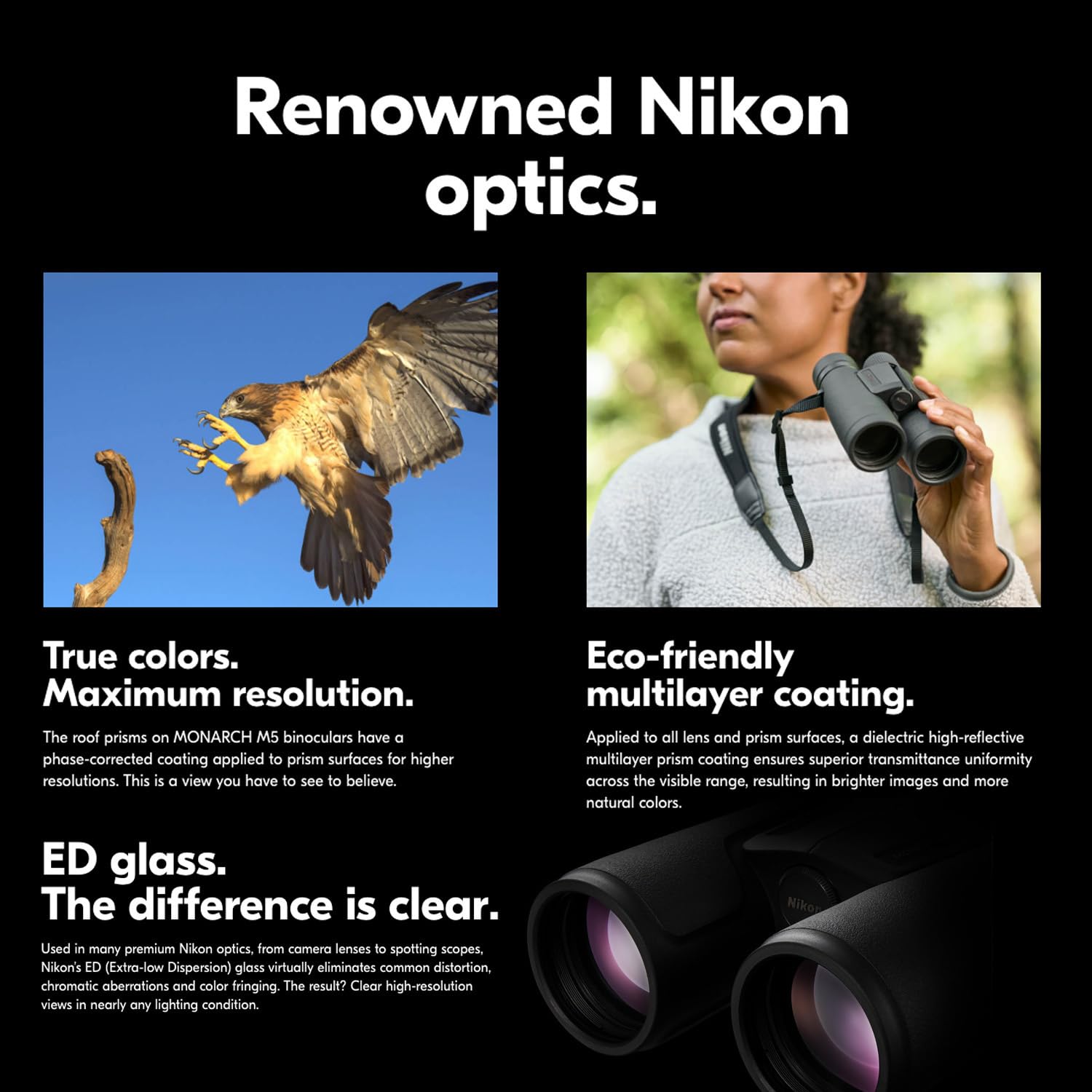 Foto 4 | Binoculares Nikon Monarch M5 12x42 Con Bolsa Y Kit De Limpieza - Venta Internacional.