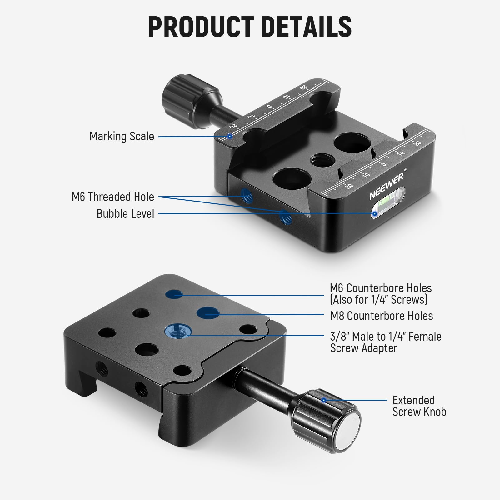 Foto 5 pulgar | Adaptador De Trípode Para Montaje Telescópico, Base, Abrazadera Neewer Qr011 - Venta Internacional.