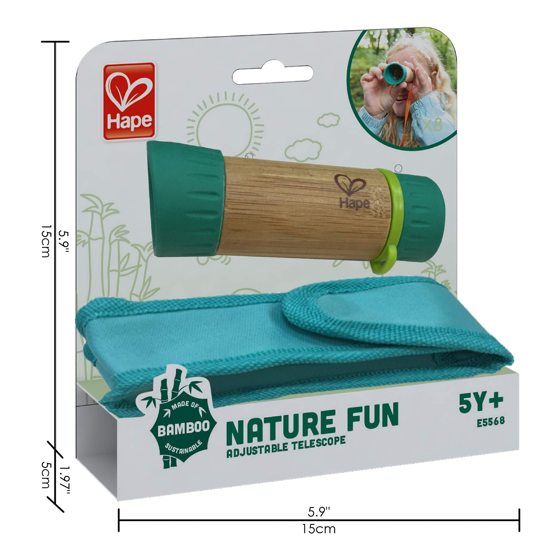 Foto 4 pulgar | Bamboo Kids Con Aumento Ajustable De 8x En Forma De Telescopio - Venta Internacional.