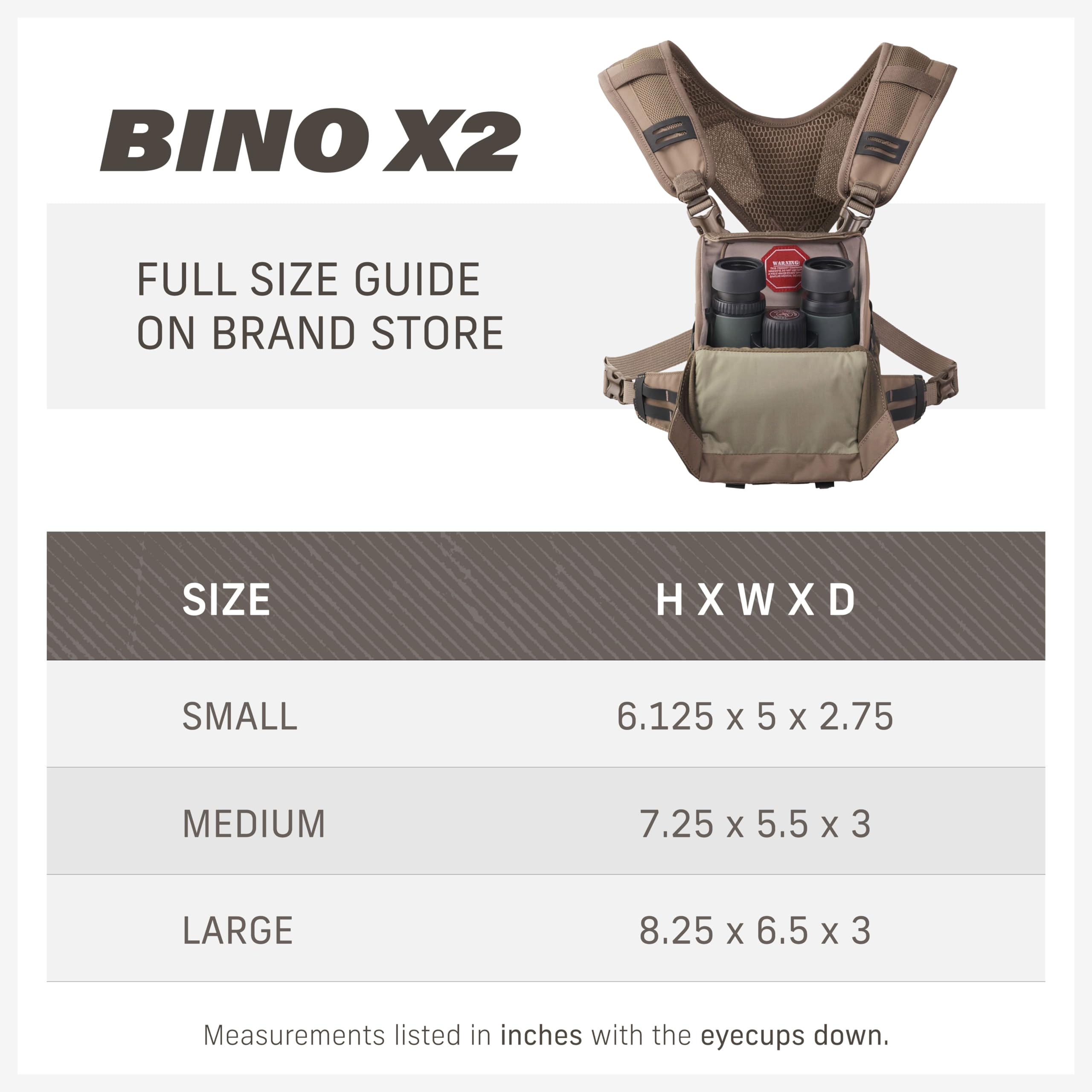 Foto 8 pulgar | Sistema De Arnés Binocular Badlands Bino X2 Mud Small - Venta Internacional.