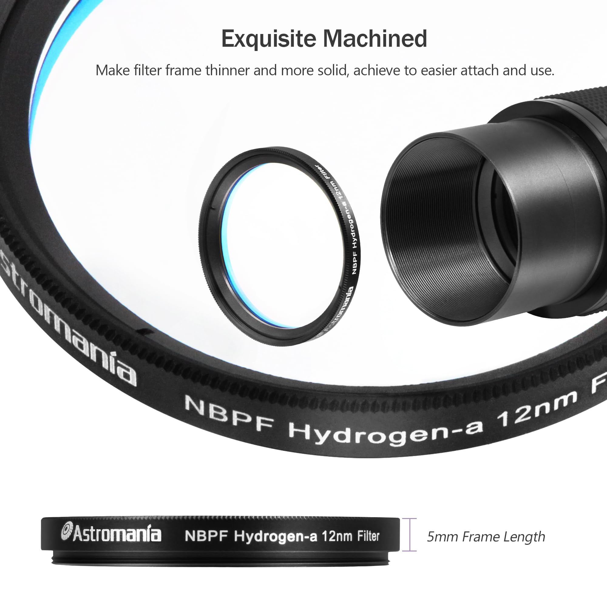 Foto 4 pulgar | Filtro Astromania Nbpf De Banda Estrecha Hidrógeno-a 12 Nm H-alfa - Venta Internacional.