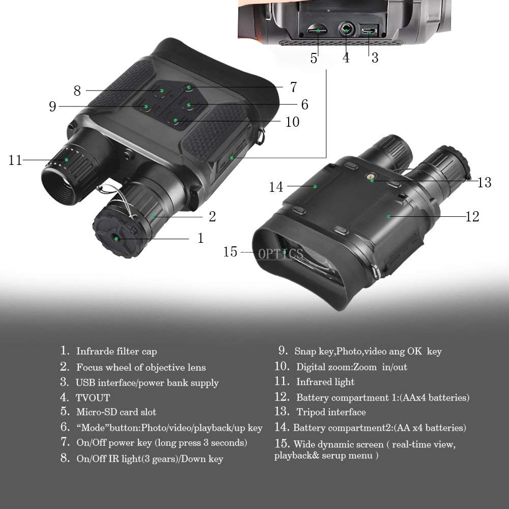 Foto 5 pulgar | Binoculares De Visión Nocturna A-one Nv400b 7x31 Con Infrarrojos - Venta Internacional.