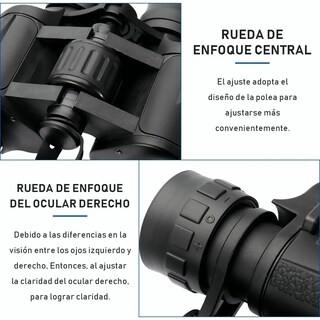 Foto 5 | Binoculares Telescopio Hd Visión Nocturna Con Bolsa 24x50 Lab.g Negro
