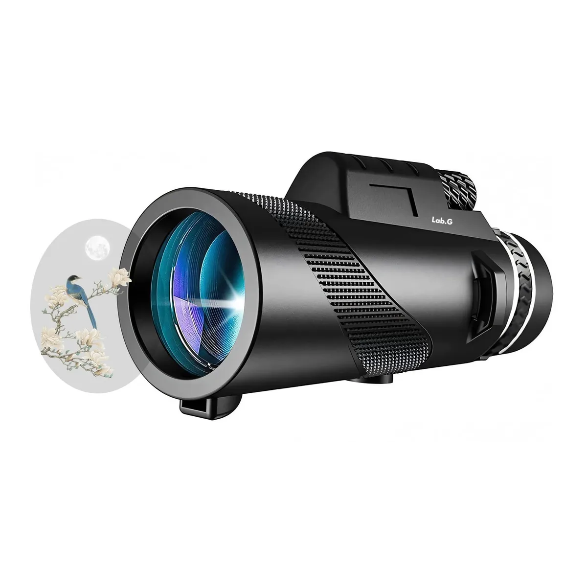 Telescopio Hd Para Lente De Teléfono Celular Con Trípode Lab.g Negro